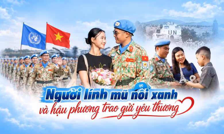 Phút trao gửi yêu thương xúc động của người lính mũ nồi xanh trước giờ lên đường