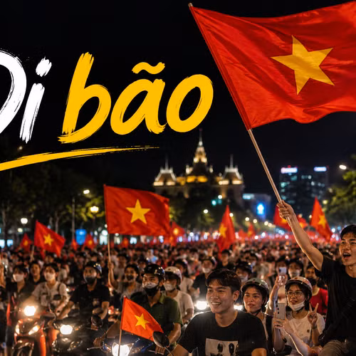 "Đi bão" mừng ĐT Việt Nam vô địch: Niềm vui cộng hưởng giữa biển người