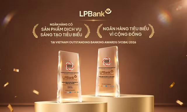 LPBank được vinh danh ở 2 hạng mục tại Giải thưởng Ngân hàng Việt Nam tiêu biểu 2026
