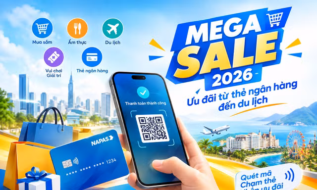 Sắp có 'đại tiệc' tại Mega Sale trong Ngày Thanh toán số Việt Nam 2026 