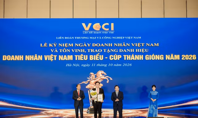 Chủ tịch TTC Energy Đặng Huỳnh Anh Tuấn được vinh danh Doanh nhân Việt Nam tiêu biểu - Cúp Thánh Gióng 2026