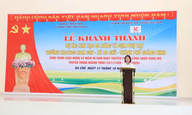 TKV khánh thành nhà đa năng Trường TH&THCS Nam Sơn