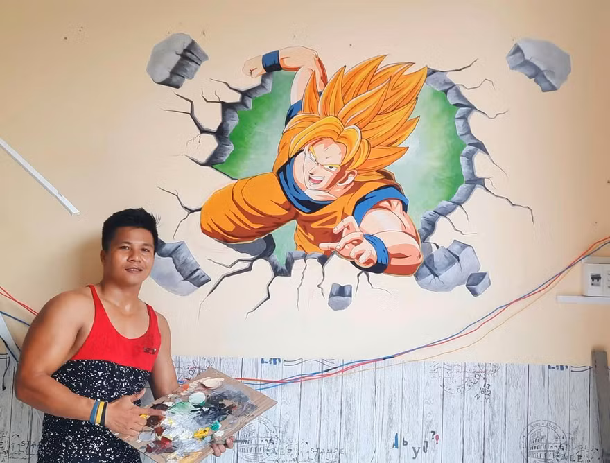 Theo đuổi đam mê vẽ tranh tường
