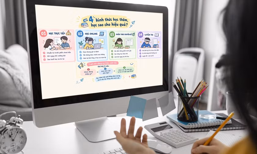 Siết học thêm nhưng nhu cầu không giảm: Teen linh hoạt đổi cách học ngoài giờ