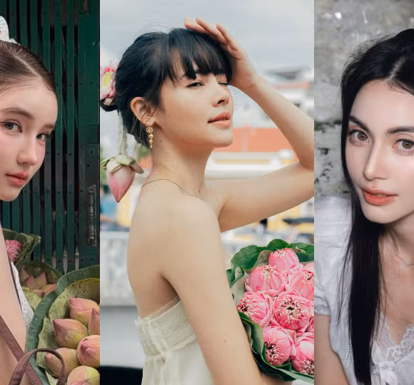 Giới trẻ Thái Lan sáng tạo với trend cài tóc hoa Malai, chụp ảnh với hoa sen