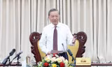 Tổng Bí thư Tô Lâm phát biểu chỉ đạo. (Ảnh: Thống Nhất/TTXVN)
