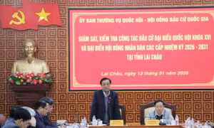 Phó Chủ tịch Quốc hội Lê Minh Hoan kiểm tra, giám sát công tác bầu cử tại Lai Châu
