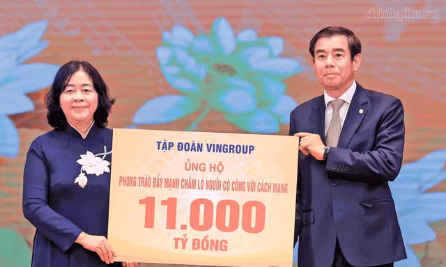 Tập đoàn Vingroup đang triển khai thêm 11.000 tỷ đồng cho các hoạt động đền ơn đáp nghĩa, tri ân người có công với cách mạng