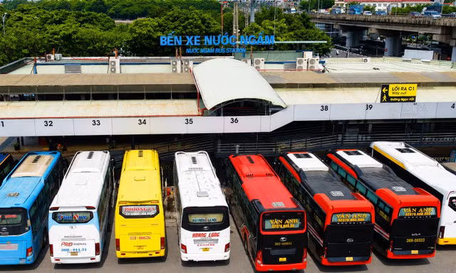 Bến xe Nước Ngầm chỉnh trang đồng bộ hạ tầng, tăng cường xe phục vụ dịp Quốc khánh 2/9 