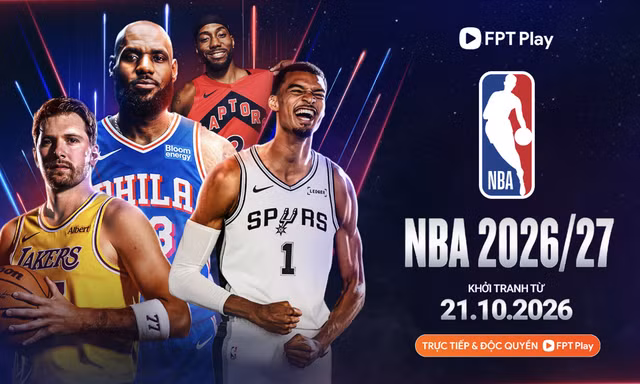 NBA 2026/27 trên FPT Play: mùa giải của những chuyến "đổi màu áo" chấn động