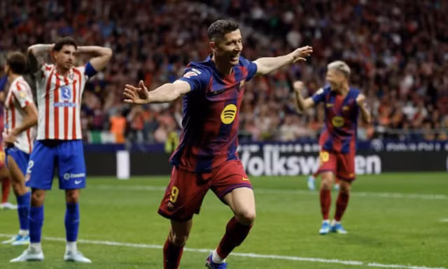 Lewandowski ghi bàn, Barca ngược dòng thắng Atletico Madrid 