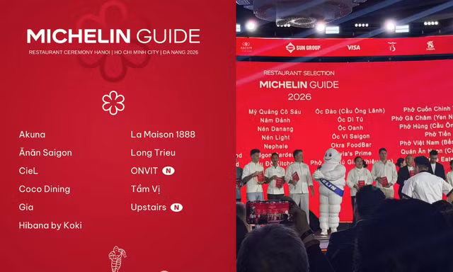 Thêm 2 nhà hàng đạt 1 sao Michelin tại Việt Nam, đầu bếp trẻ xuất sắc nhất là ai?