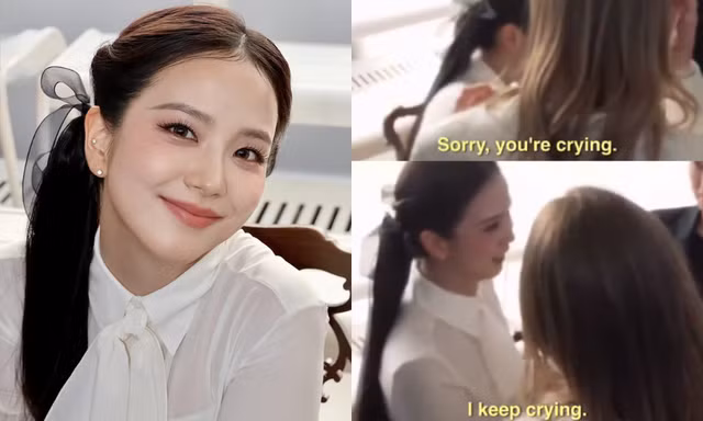 Jisoo khóc khi gặp một người tại show Dior, một câu nói "cắt hành" dân mạng