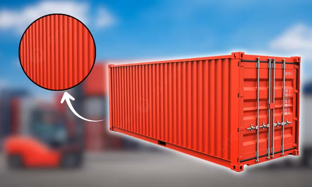 Vì sao bề mặt các thùng hàng container thường có "gợn sóng", tác dụng ra sao?