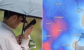 Hà Nội chuyển mưa sau mấy ngày nóng oi bức.