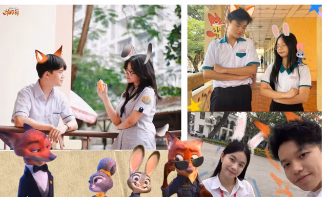 Teen đu trend “bộ đôi cộng sự” Nick - Judy, tạo ra bộ ảnh thanh xuân cưng xỉu 