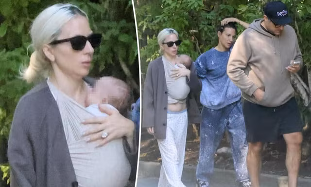 Con đầu lòng của Lady Gaga và hôn phu Michael Polansky lần đầu lộ diện