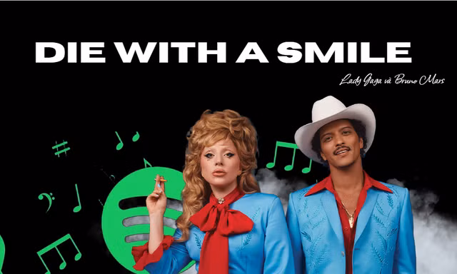 Lady Gaga và Bruno Mars sở hữu "Bài hát thành công nhất 2025" trên Spotify