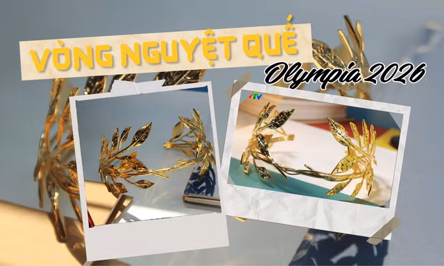 Cận cảnh vòng nguyệt quế mạ vàng 24K dành cho nhà vô địch Olympia 2026