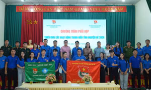 Tuổi trẻ Cụm đoàn số 8 Khối trường học Thành đoàn Hà Nội thắp sáng đường biên cương tại tỉnh Lạng Sơn