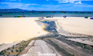 Hố ga rò rỉ, nước thải hôi thối chảy thẳng ra biển 