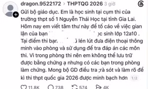 Xuất hiện thông tin 'tố' thí sinh ở Gia Lai dùng điện thoại trong phòng thi