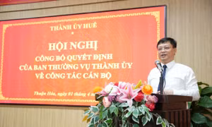 Điều động Phó Chủ tịch Thường trực UBND TP. Huế làm Bí thư Đảng ủy phường 
