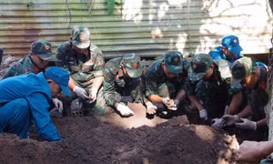 Phát hiện thêm ba hài cốt liệt sĩ cùng nhiều di vật ở Quảng Ngãi