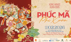 Đường hoa lớn nhất phía Tây Hà Nội trở lại với linh vật Phúc Mã cao 7 mét