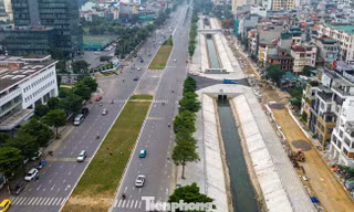 Cận cảnh tuyến đường kết nối Tây Hồ Tây thay đổi sau dự án chống ngập