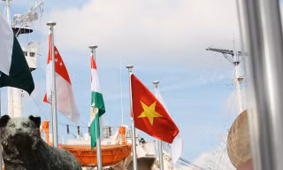 Quốc kỳ Việt Nam tung bay tại Asiad 20