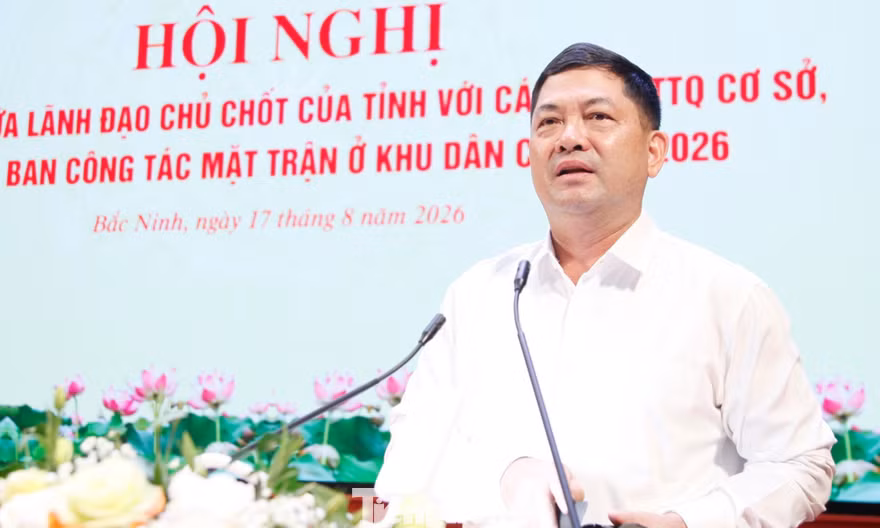 Bí thư Tỉnh ủy Bắc Ninh Nguyễn Hồng Thái kết luận buổi đối thoại.
