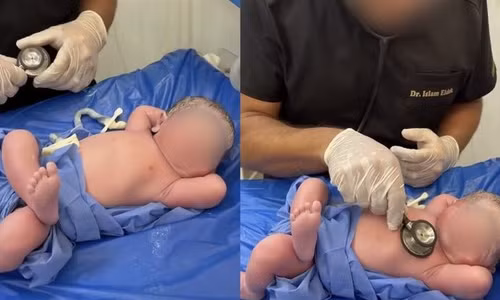 Em bé sơ sinh 'viral' với tư thế 'Rốt cuộc thì cuộc sống này là để làm gì nhỉ?'
