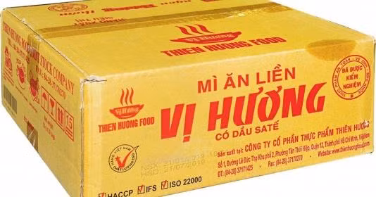 Mì tôm vị bò gà của công ty Thiên Hương bị EU thu hồi vì có chất cấm