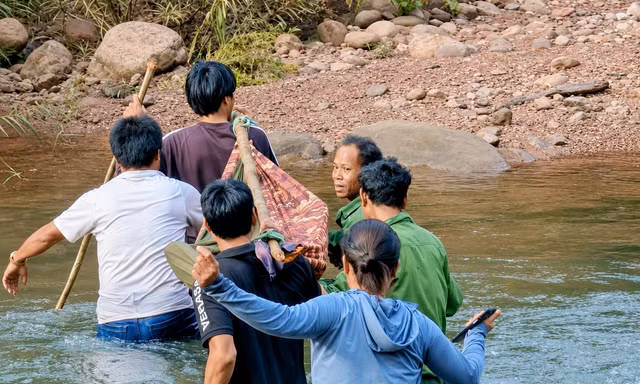 Băng rừng 15km, vượt 4 con suối khiêng người xa lạ bị rắn cắn đi cấp cứu 