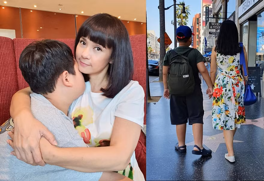 Ngạc nhiên với vóc dáng cao lớn của con trai Việt Trinh khi mới 10 tuổi