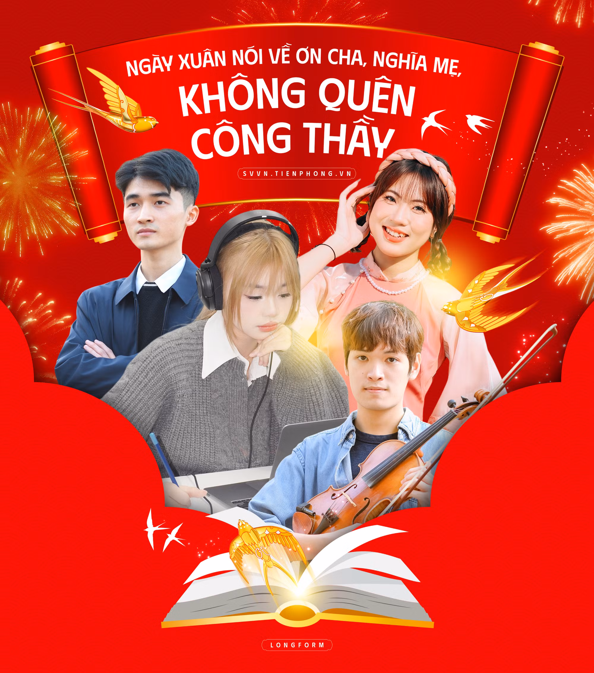 Ngày Xuân nói về ơn Cha, nghĩa Mẹ, không quên công Thầy