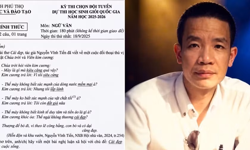 Bài thơ ‘Cái đẹp’ của Nguyễn Vĩnh Tiến trong đề thi bị chê thảm họa, Sở GD&ĐT Phú Thọ lên tiếng