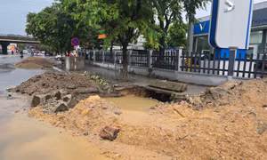 Thái Nguyên: Thi công dự án chống ngập, tiềm ẩn nguy cơ mất an toàn 