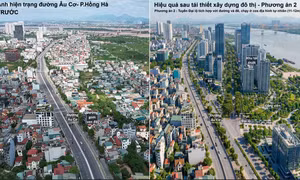 Phương án, phối cảnh đầu tiên của trục đại lộ cảnh quan sông Hồng
