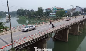 Thái Nguyên cấm người và phương tiện qua cầu Gia Bẩy