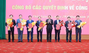 Thái Nguyên điều động, luân chuyển, bổ nhiệm 39 cán bộ 