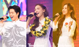 Lễ trao giải Gương mặt trẻ Việt Nam tiêu biểu: Hòa Minzy, Phương Mỹ Chi cất giọng tự hào