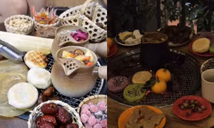 Trời lạnh "đẩy trend" set trà bếp than kèm đồ nướng, quán có view hồ là điểm cộng