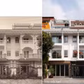 Gộp hai căn nhà phố thành một mặt tiền 