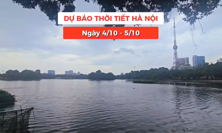 Bản tin Thời tiết Hà Nội (4 - 5/10): Khu vực chuyển mưa rải rác, có nơi mưa to 