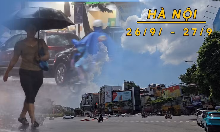 Cuối tuần Hà Nội nhiều mây, có mưa cục bộ trời mát