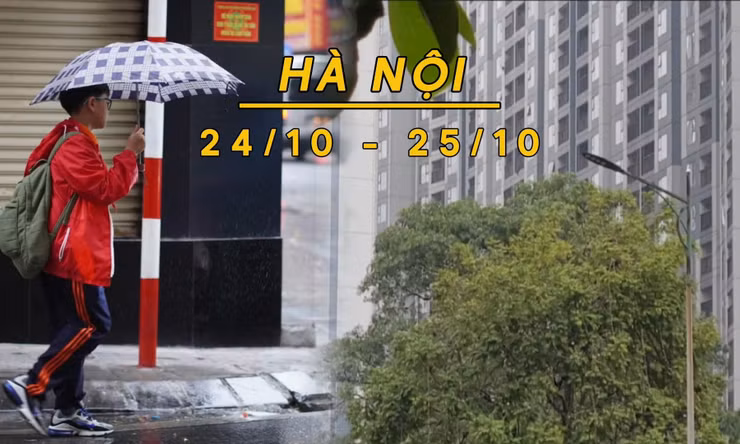 Hà Nội có mưa trời lạnh về đêm và sáng