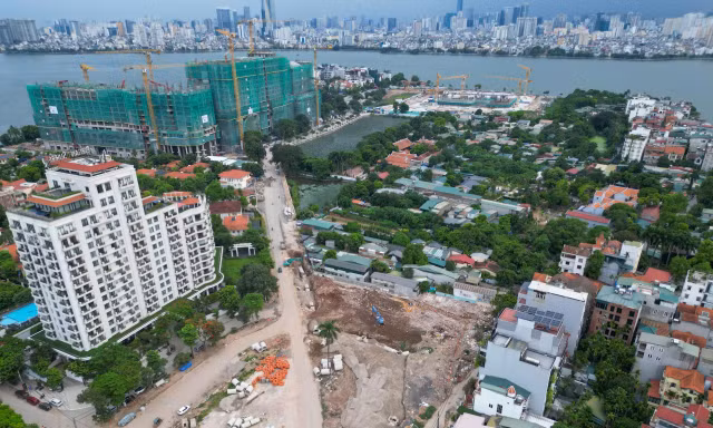 Lộ diện mạo tuyến đường 90m ven Hồ Tây