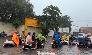 TPHCM bước vào ngày mưa xấu nhất, xoáy thấp di chuyển vào đất liền